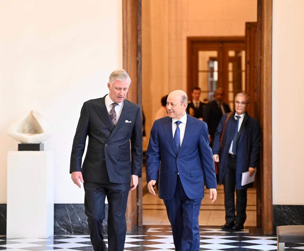 King Philippe of Belgium received Chairman of the Presidential Leadership Council in the Belgian Royal Palace