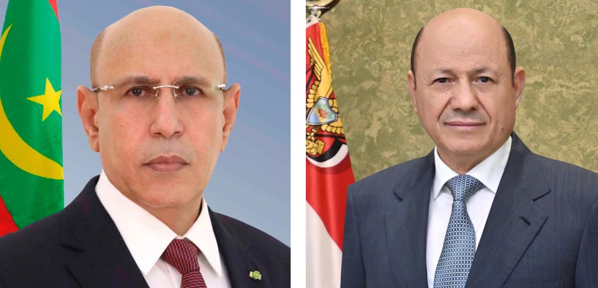 President Al-Alimi congratulates President Ghazouani on winning a new presidential term