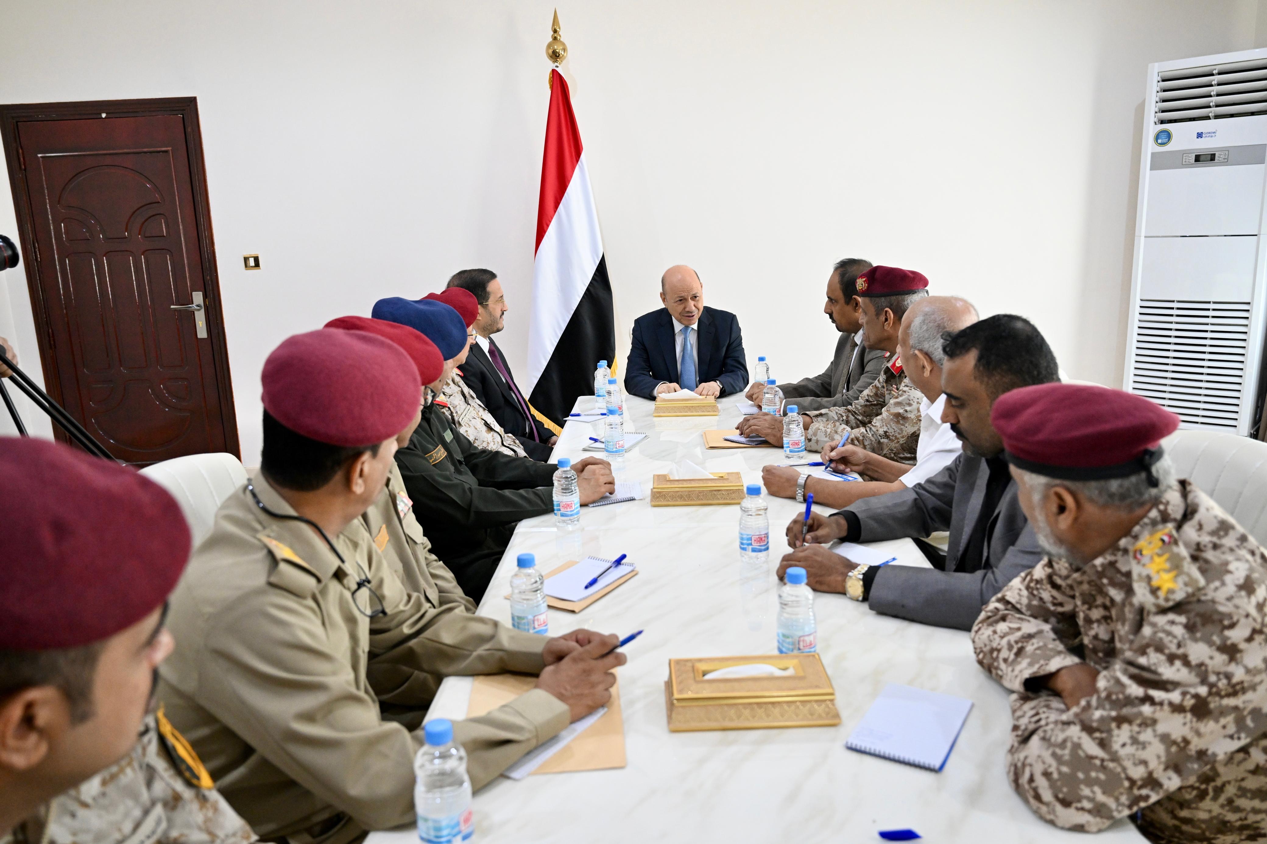 PRESIDENT AL-ALIMI MEETS WITH LEADERSHIP OF SECURITY COMMITTEE IN HADHRAMAUT