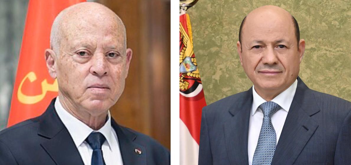 President Al-Alimi Congratulates  Tunisian President on Re-election for a Second Term