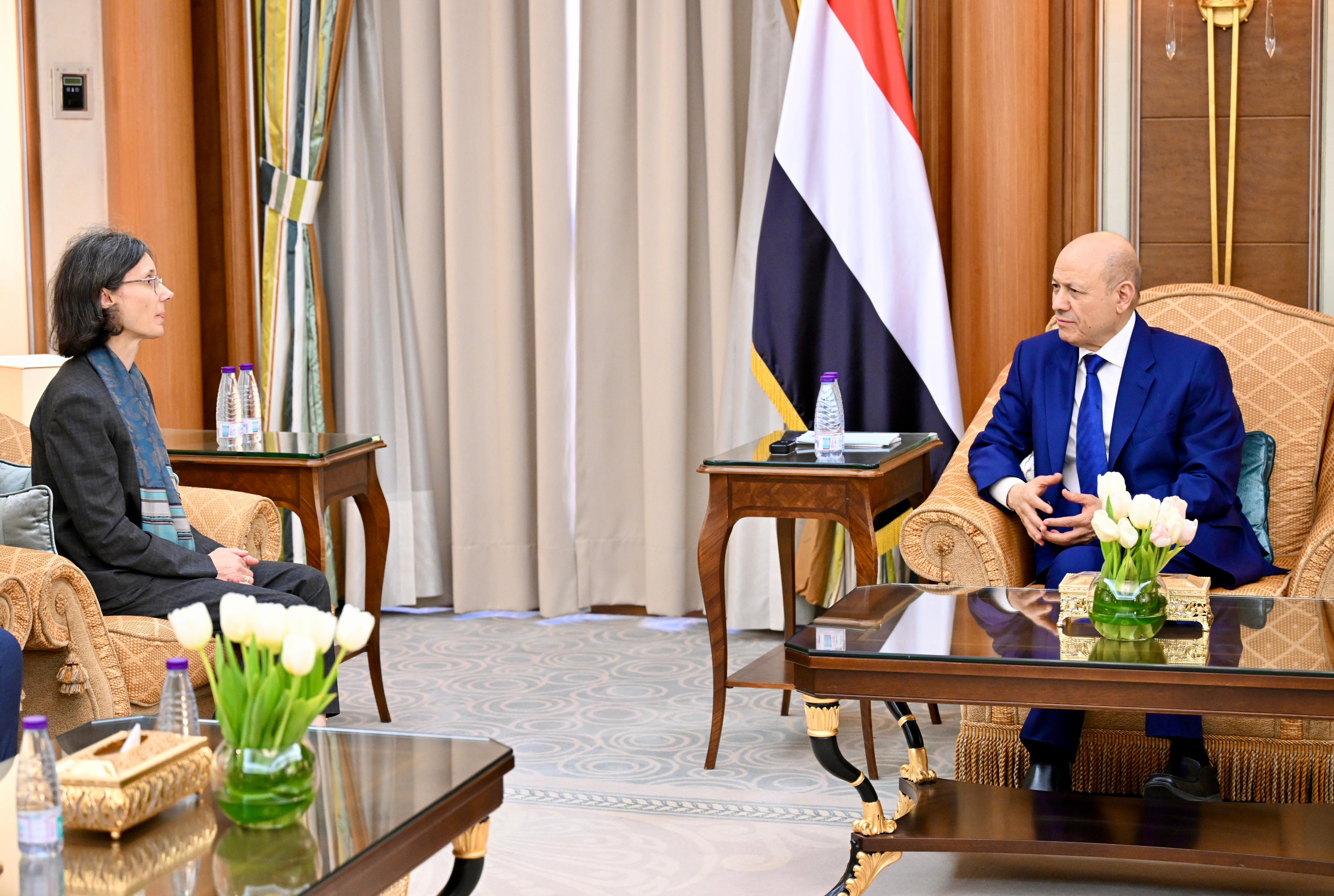 President Al-Alimi receives French Ambassador