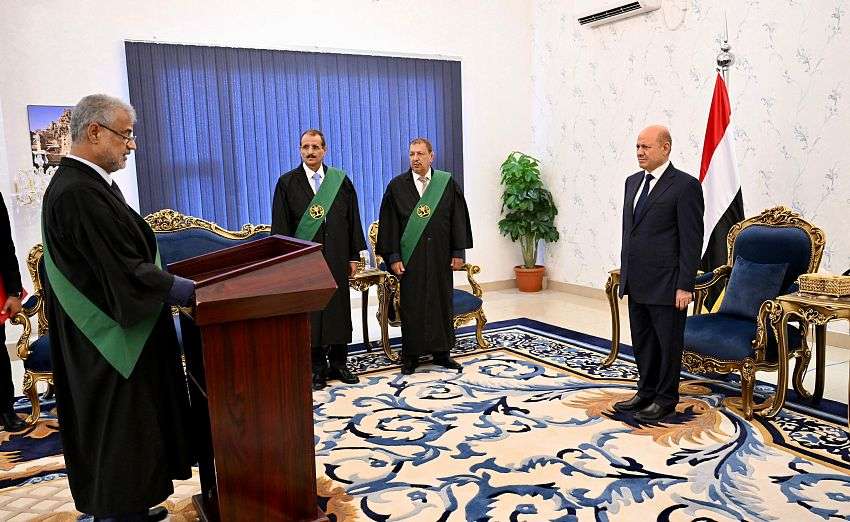 Judges appointed to the Supreme Court took the legal oath before the President of the Presidential Leadership Council