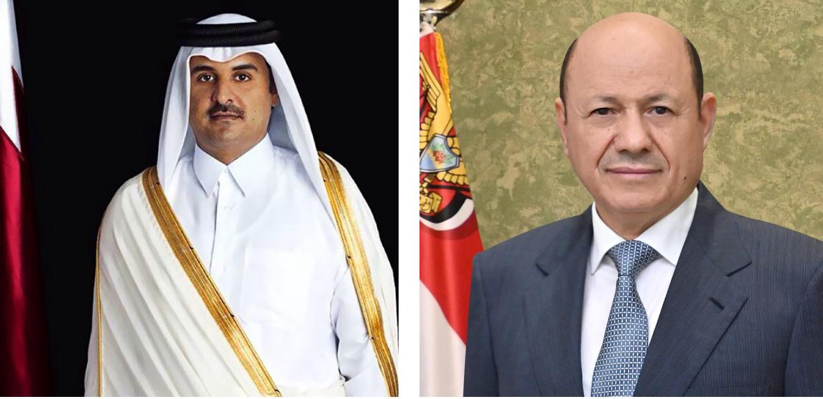 President Al-Alimi congratulates ‏Emir of Qatar on the occasion of Eid Al-Fitr