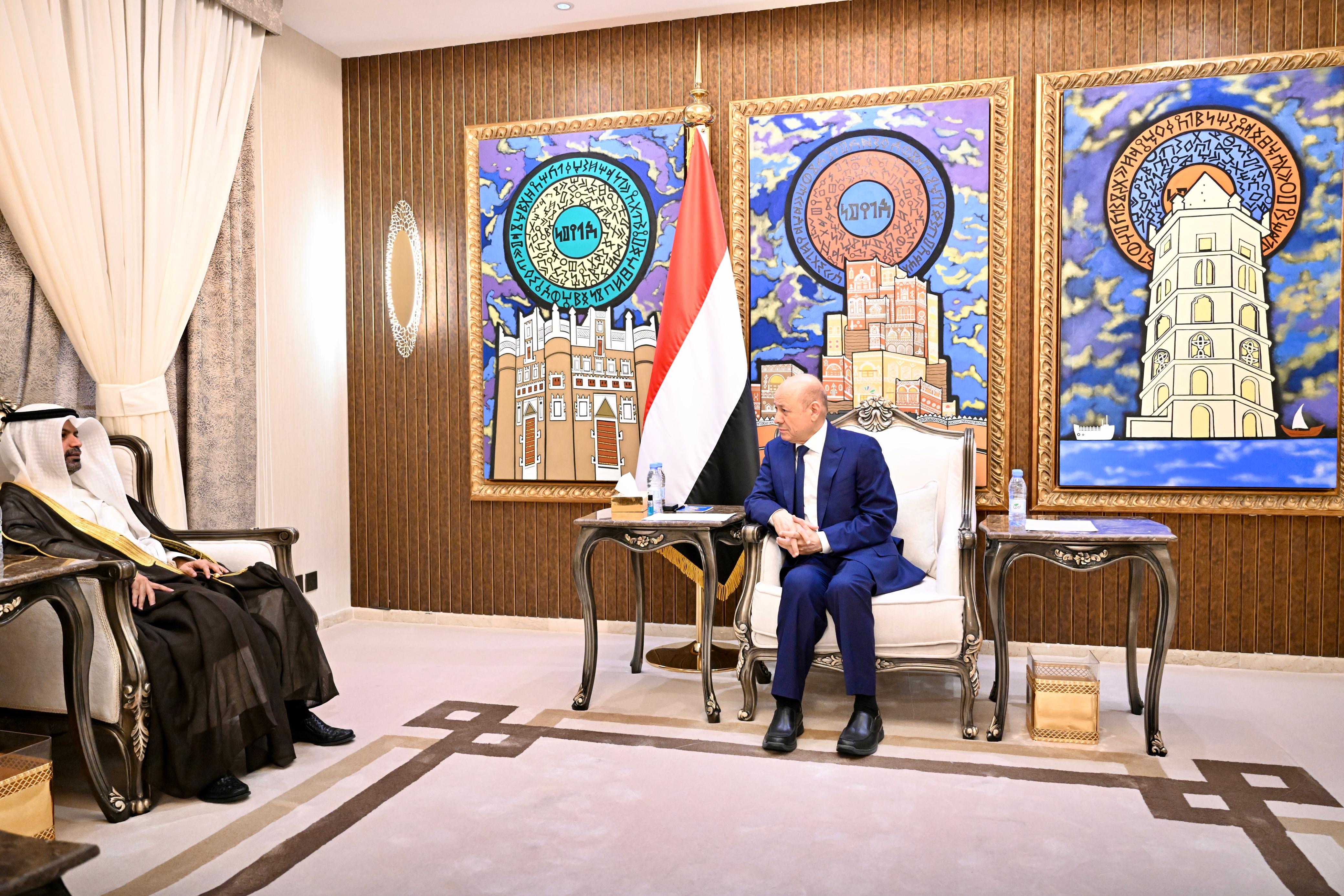  ‏President Al- Alimi receives Kuwait's Ambassador 