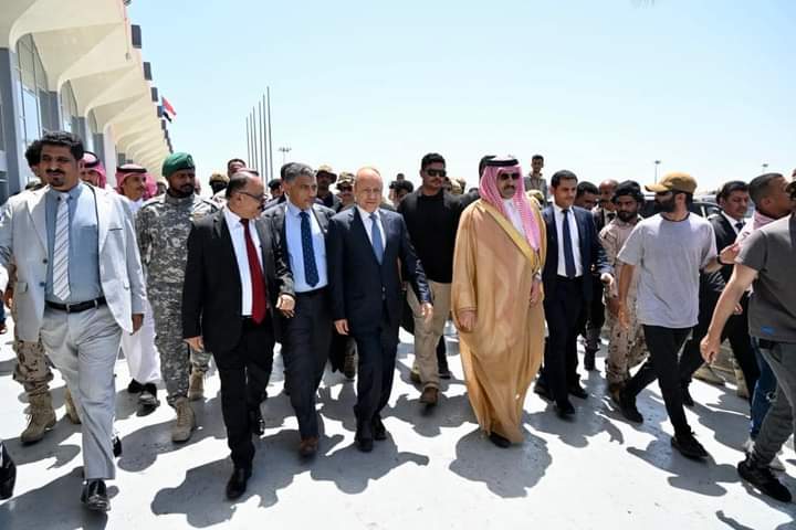 His Excellency the President lays the foundation stone for the third phase of the development of Aden Airport