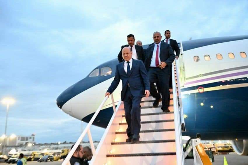 The President of the Presidential Leadership Council arrives in New York to participate in the meetings of the United Nations General Assembly