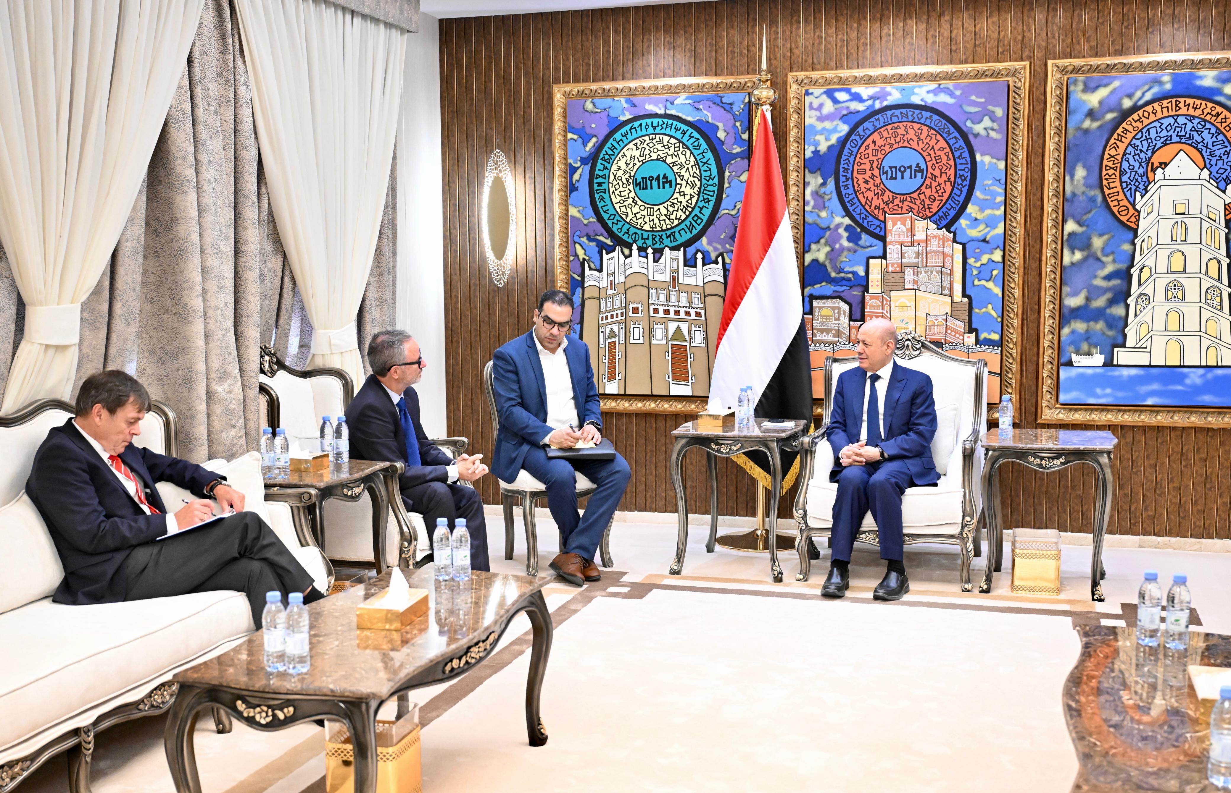 PRESIDENT AL-ALIMI RECEIVES HEAD OF EU MISSION AND AMBASSADOR OF GERMANY