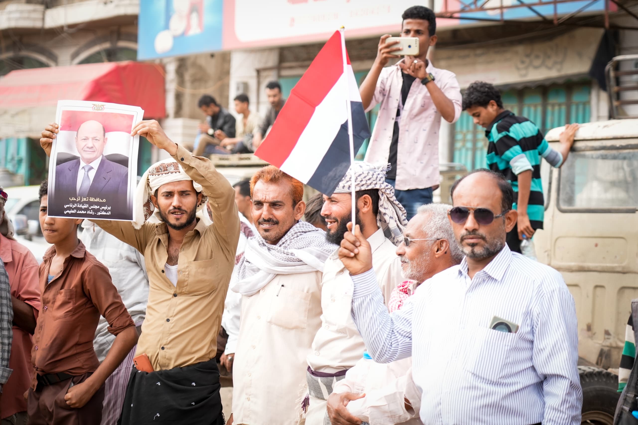 The popular reception of His Excellency President Al-Alimi during his visit to Taiz Governorate(2)