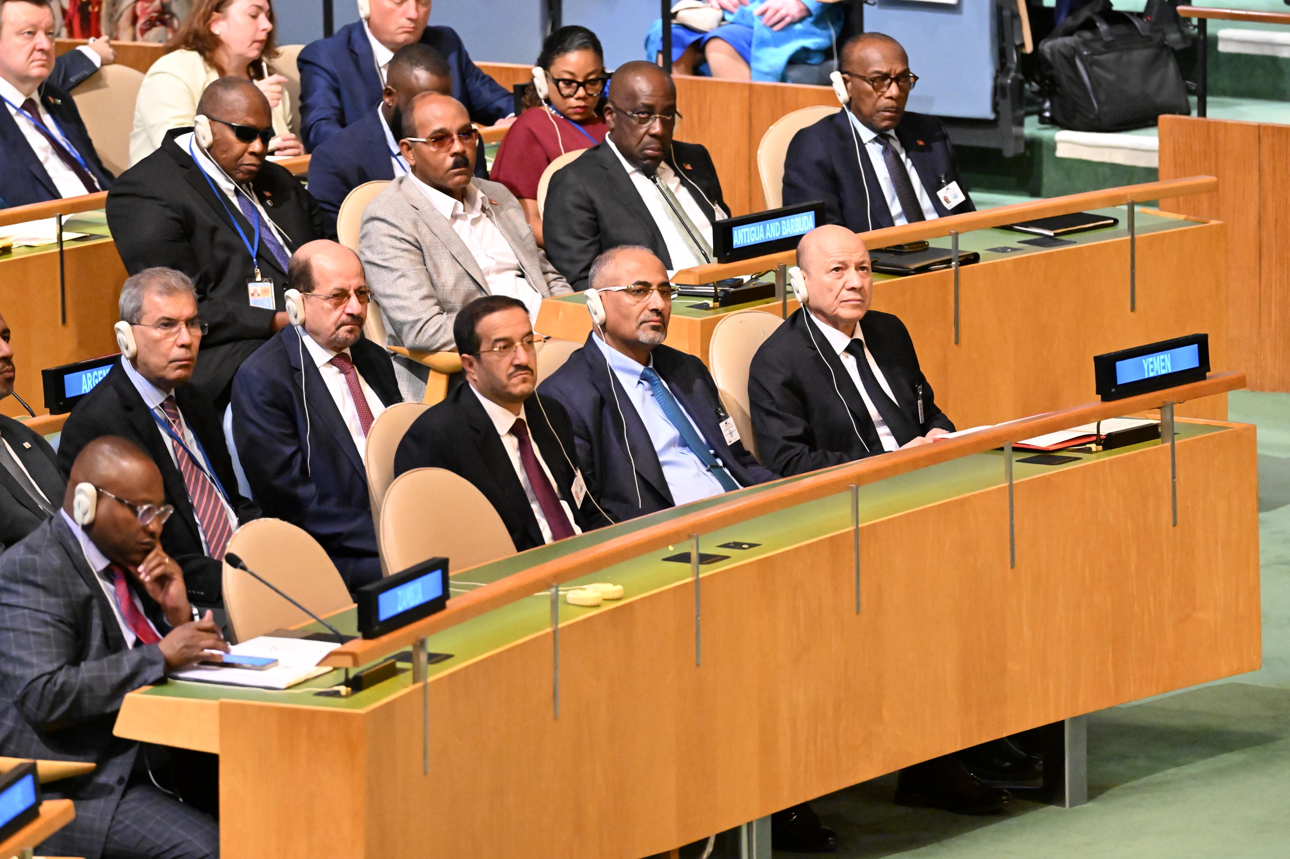 PRESIDENT AL-ALIMI, ALONG WITH AL-ZUBAIDI AND MUJALLI, THE PLC MEMBERS PARTICIPATE IN SUMMIT OF FUTURE