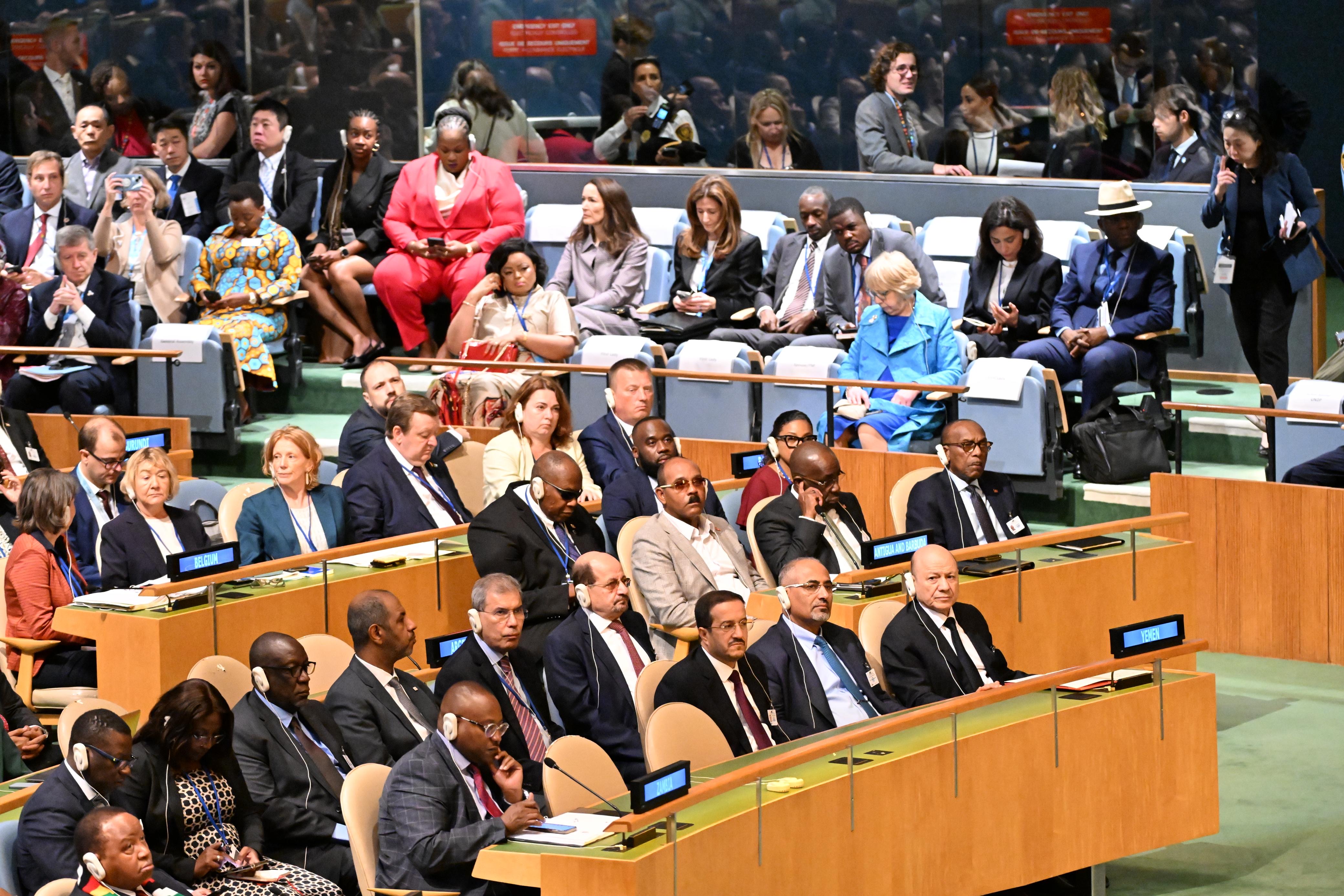 PRESIDENT AL-ALIMI, ALONG WITH AL-ZUBAIDI AND MUJALLI, THE PLC MEMBERS PARTICIPATE IN SUMMIT OF FUTURE