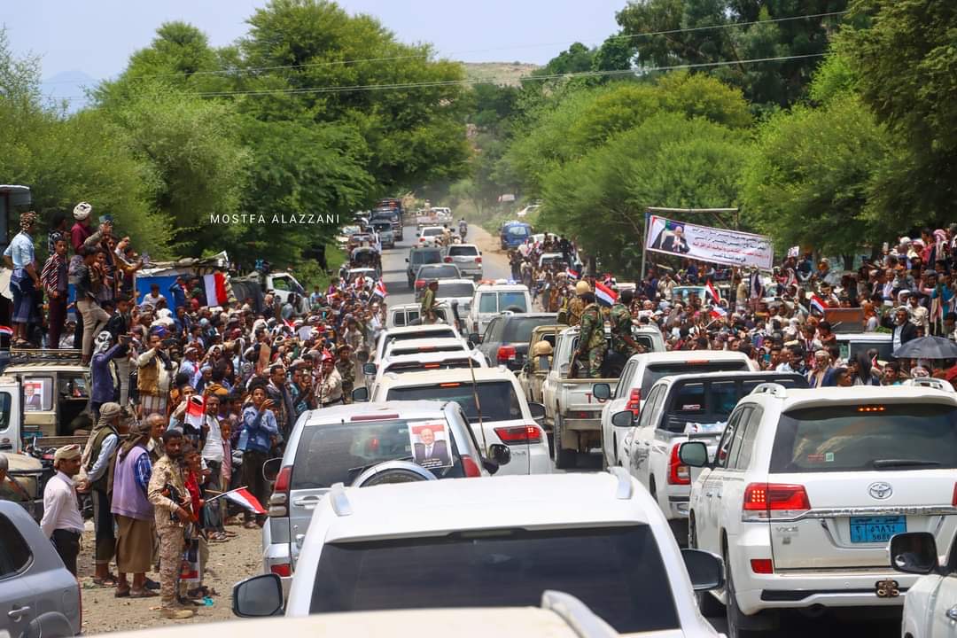 The popular reception of His Excellency President Al-Alimi during his visit to Taiz Governorate(3)