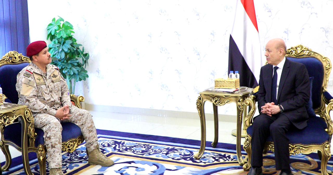 President Al-Alimi Receives Commander of Support Forces in Coalition to Support Legitimacy