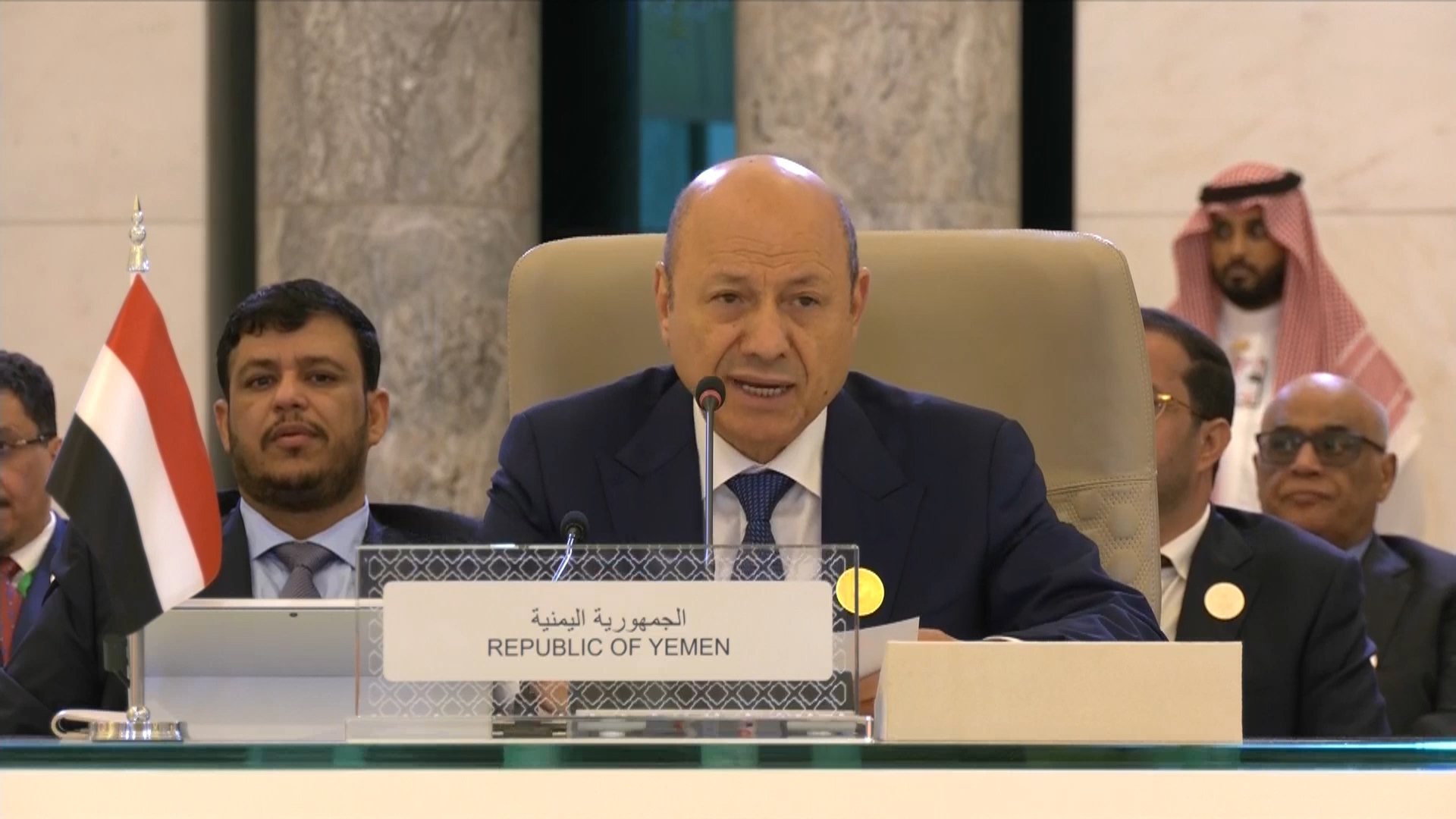 The speech of his Excellency Dr. Rashad Al-Alimi, President of the Presidential Leadership Council at the Jeddah, 32nd Arab League Summit, May 19, 2023 Jeddah