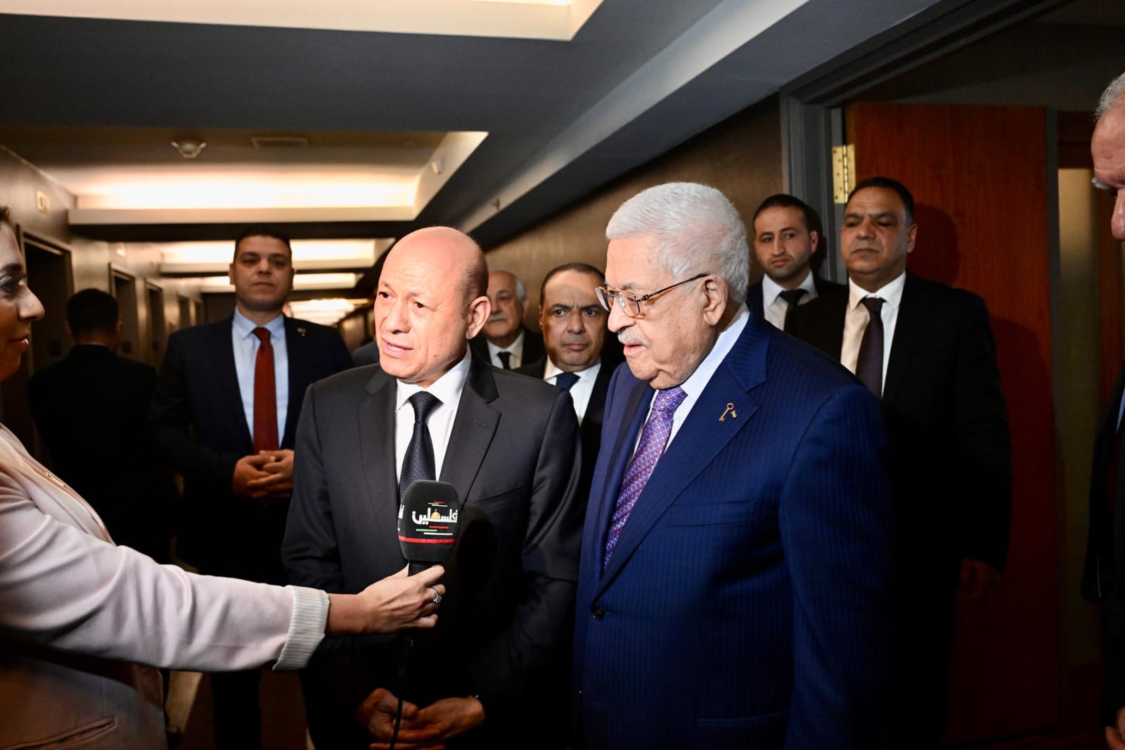 PRESIDENT AL-ALIMI MEETS WITH PALESTINIAN PRESIDENT