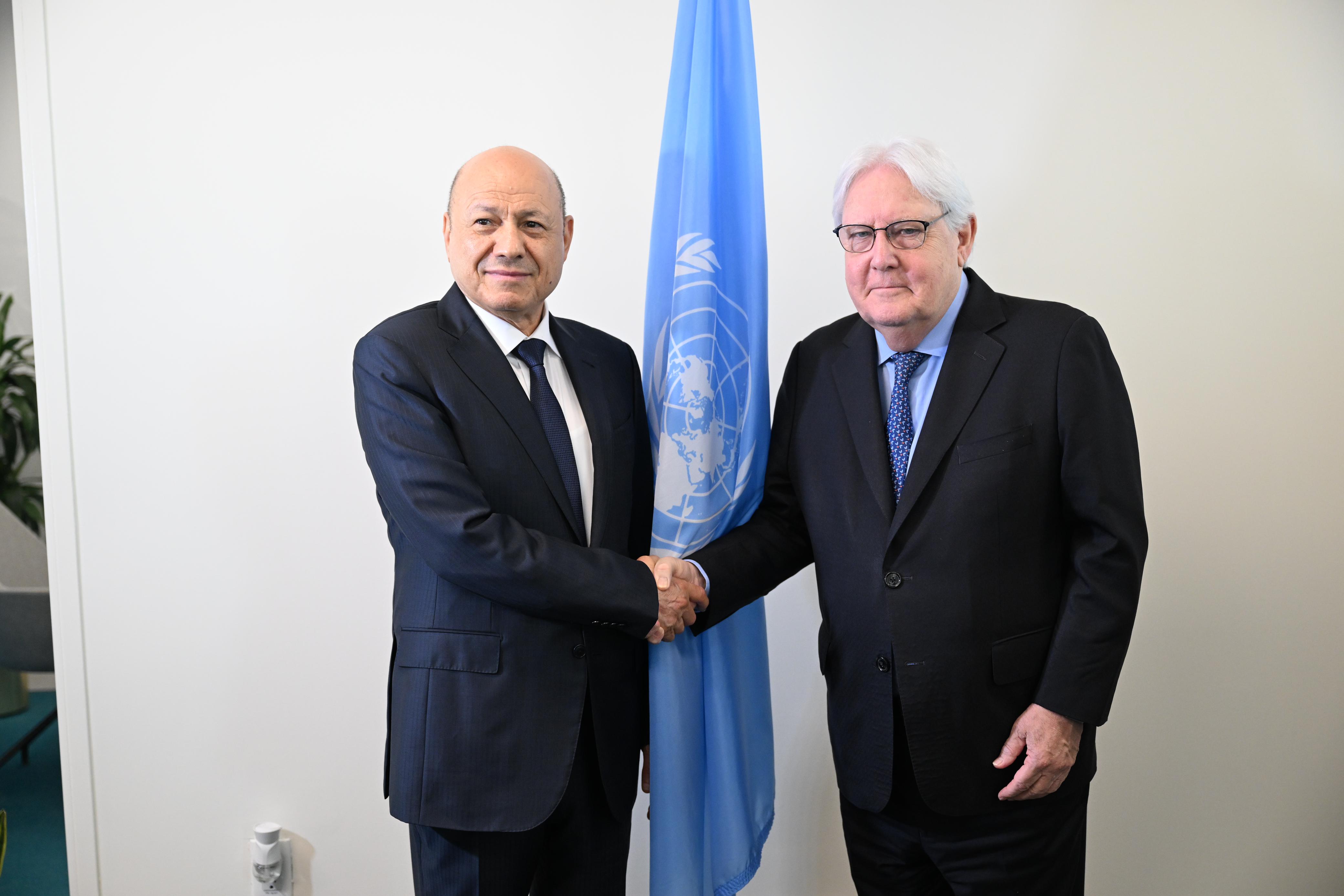 PRESIDENT AL- ALIMI MEETS UN UNDER-SECRETARY-GENERAL FOR HUMANITARIAN AFFAIRS Fri ، 22 Sep 2023 