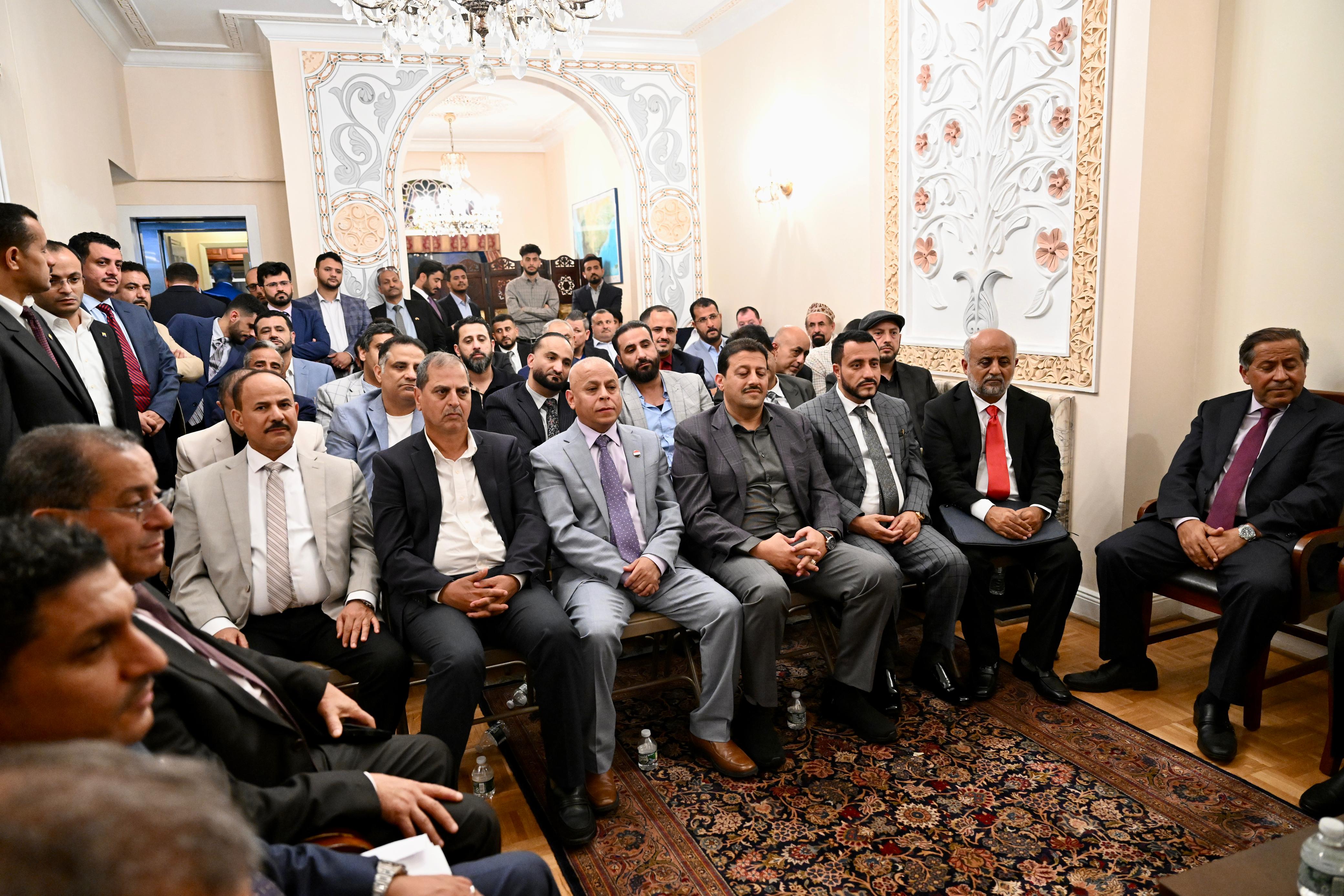 HIS EXCELLENCY PRESIDEENT AL-ALIMI MEETS WITH MEMEBERS OF THE YEMENI COMMUNITY IN UNITED STATES ،SEPTEMBER 23, 2023