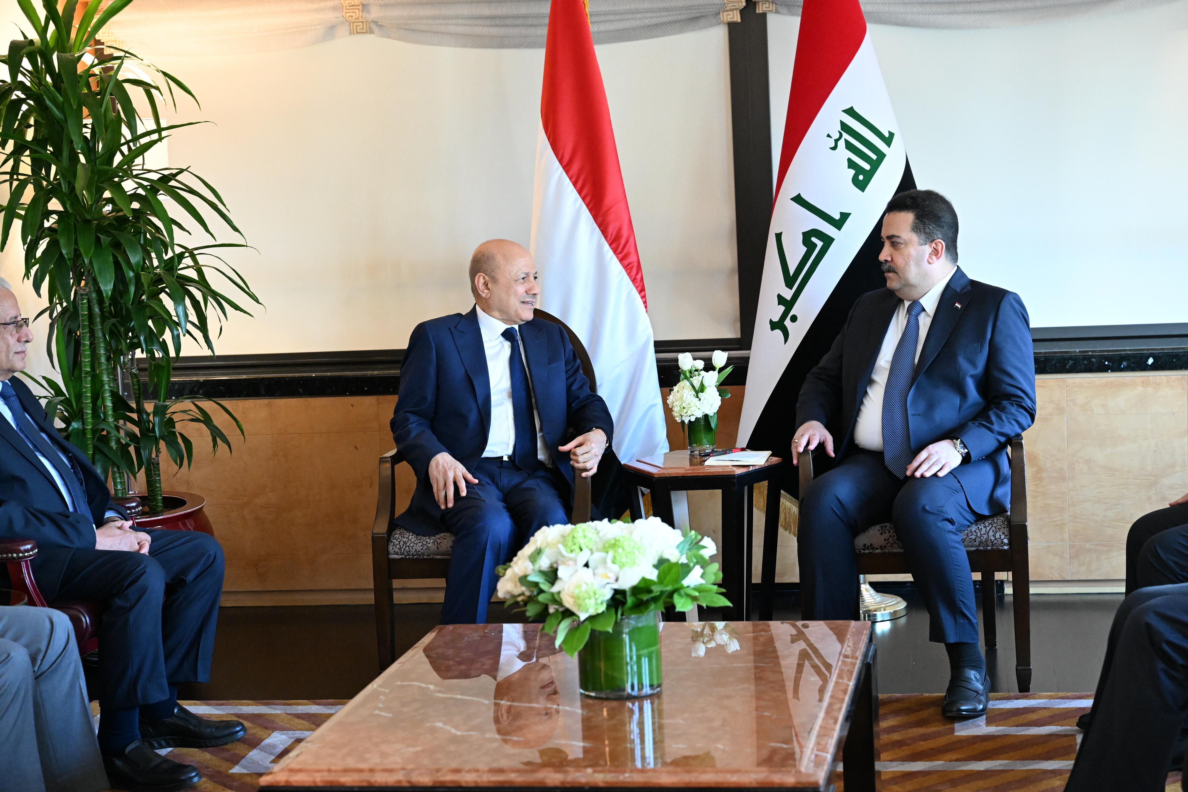 PRESIDENT AL- ALIMI MEETS IRAQI PRIME MINISTER Thu ، 21 Sep 2023