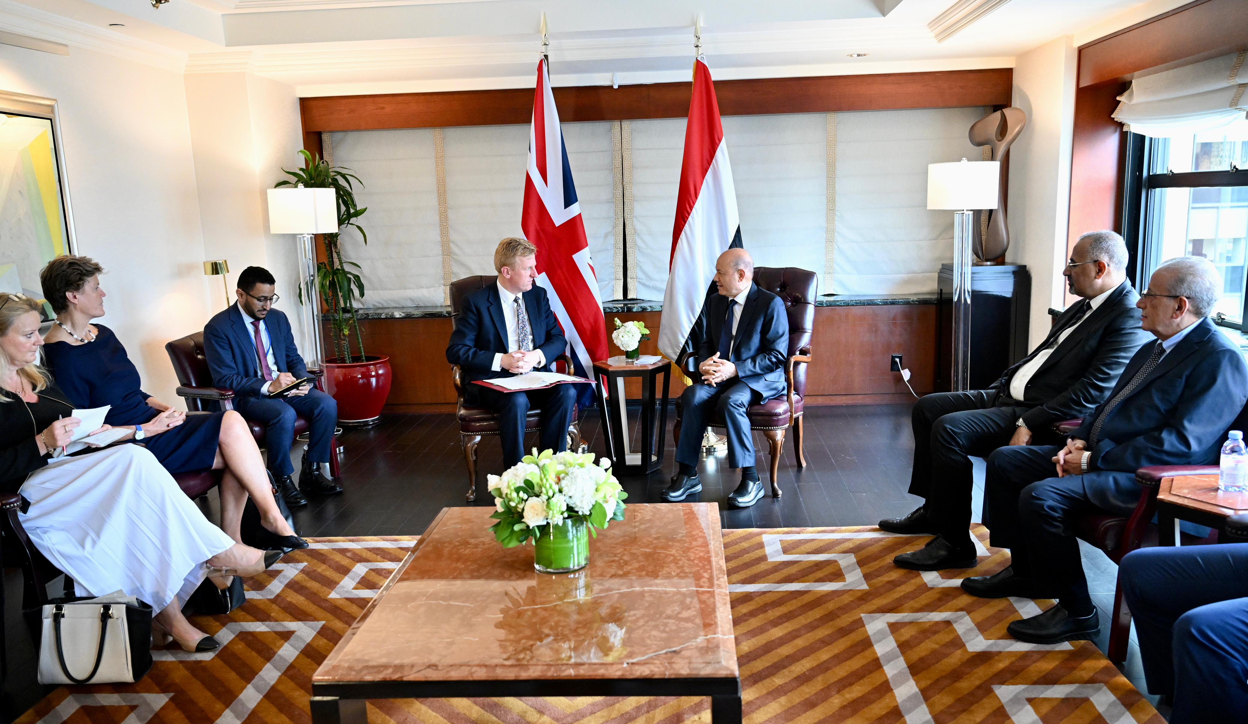 PRESIDENT AL- ALIMI RECEIVES BRITISH DEPUTY PRIME MINISTER Fri ، 22 Sep 202