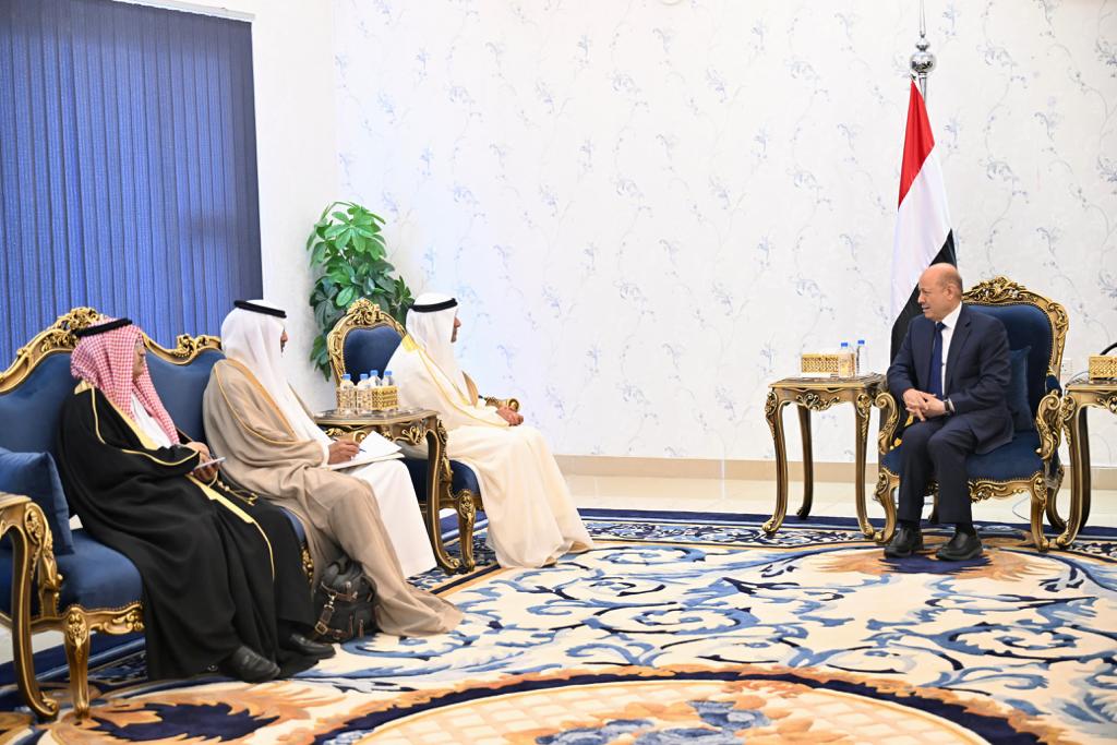 PRESIDENT DR. RASHAD MOHAMMED AL-ALIMI,  RECEIVED THE SECRETARY-GENERAL OF THE GULF COOPERATION COUNCIL (GCC), IN ADEN Thu ، 31 Aug 2023