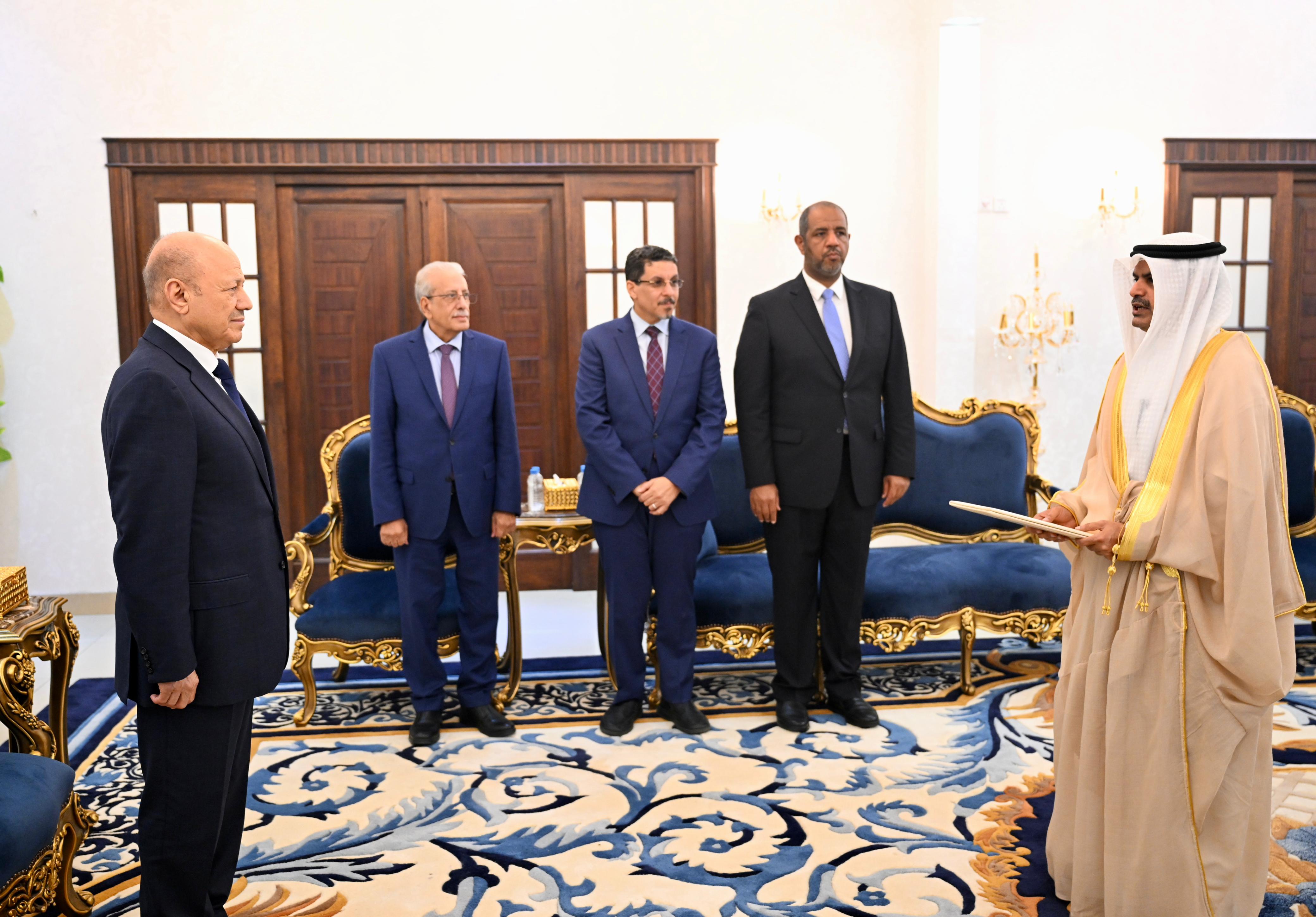 PRESIDENT AL-ALIMI RECEIVES CREDENTIALS COPY FROM KUWAITI AMBASSADOR   31 Aug 2023