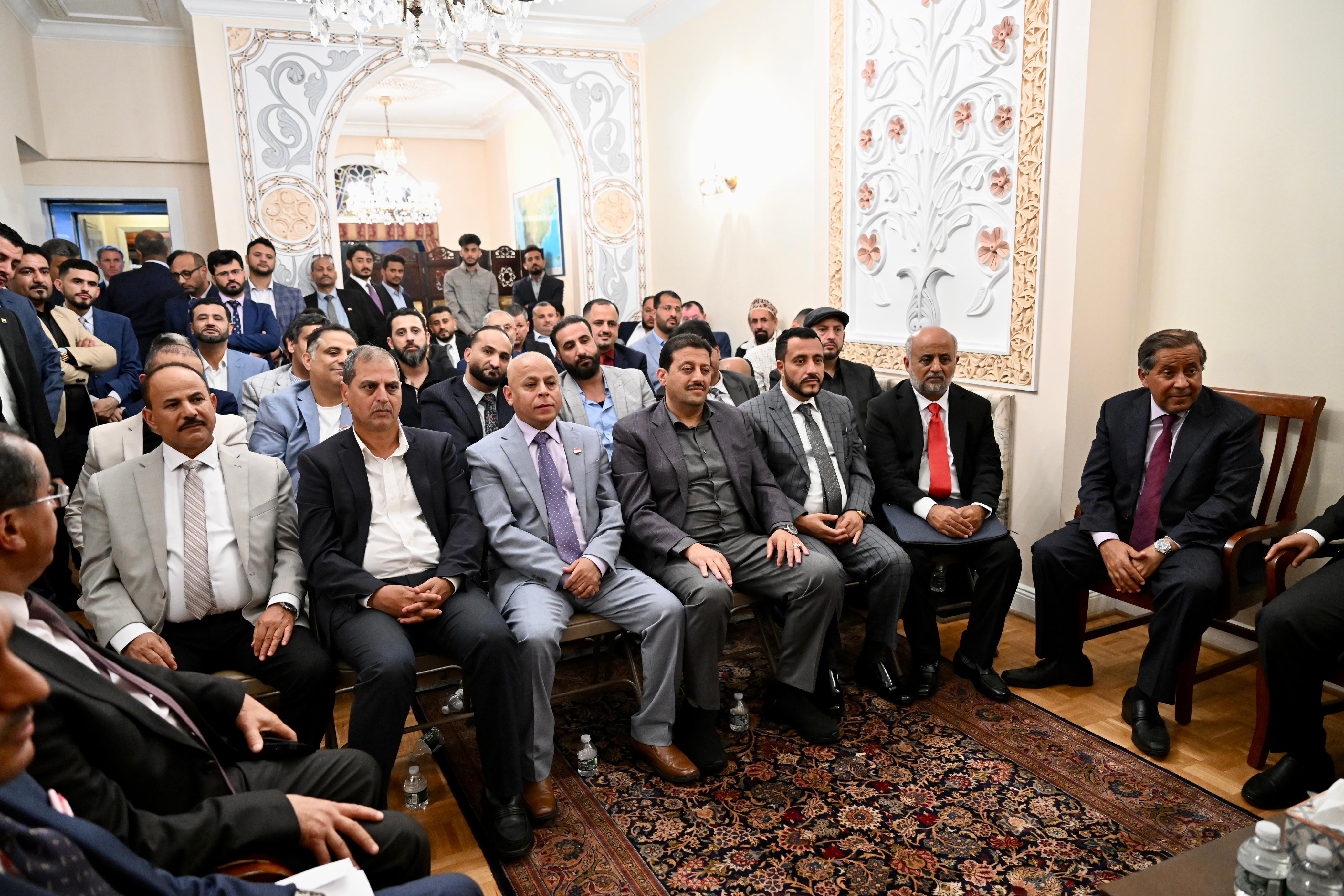 HIS EXCELLENCY PRESIDEENT AL-ALIMI MEETS WITH MEMEBERS OF THE YEMENI COMMUNITY IN UNITED STATES ،SEPTEMBER 23, 2023