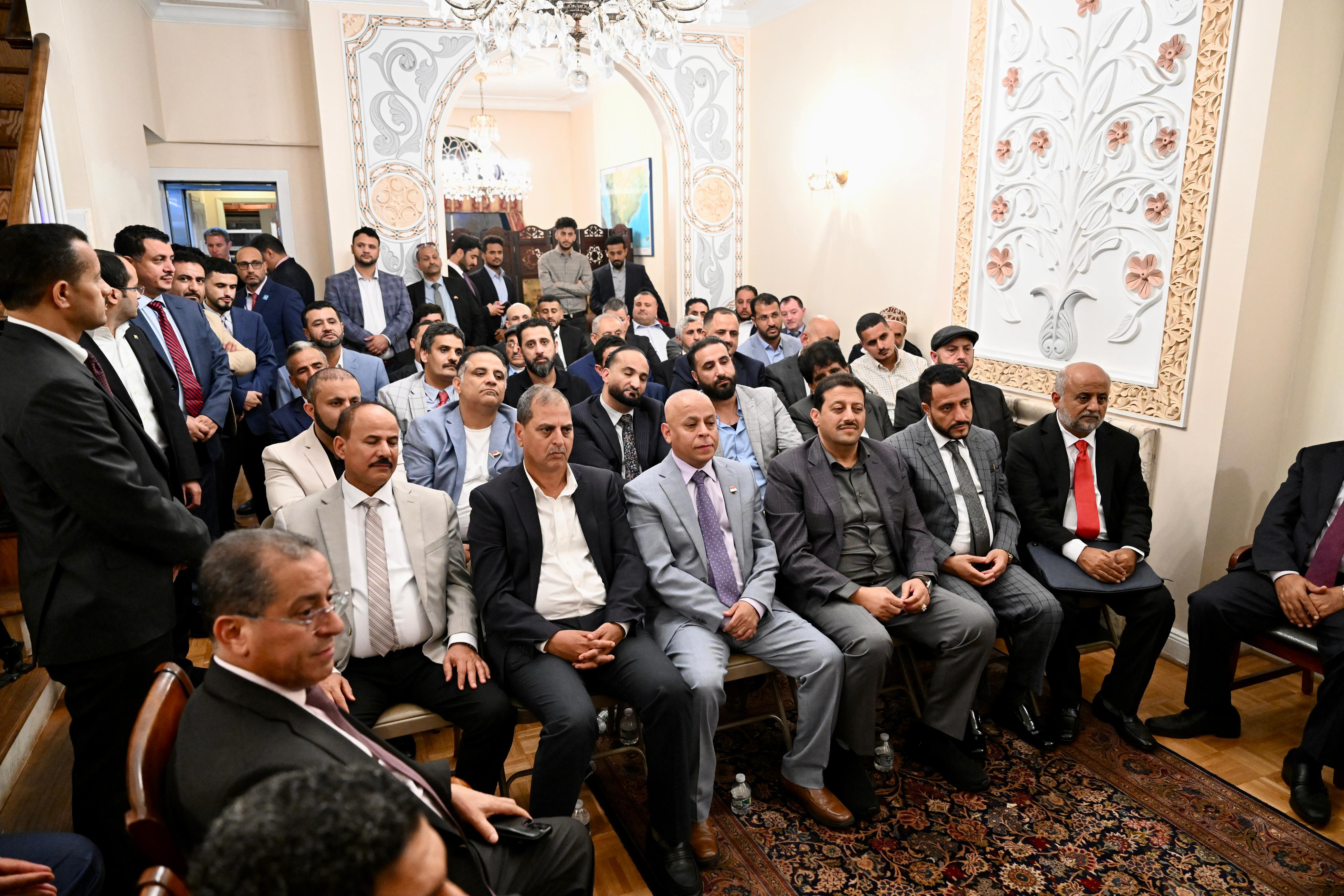 HIS EXCELLENCY PRESIDEENT AL-ALIMI MEETS WITH MEMEBERS OF THE YEMENI COMMUNITY IN UNITED STATES ،SEPTEMBER 23, 2023