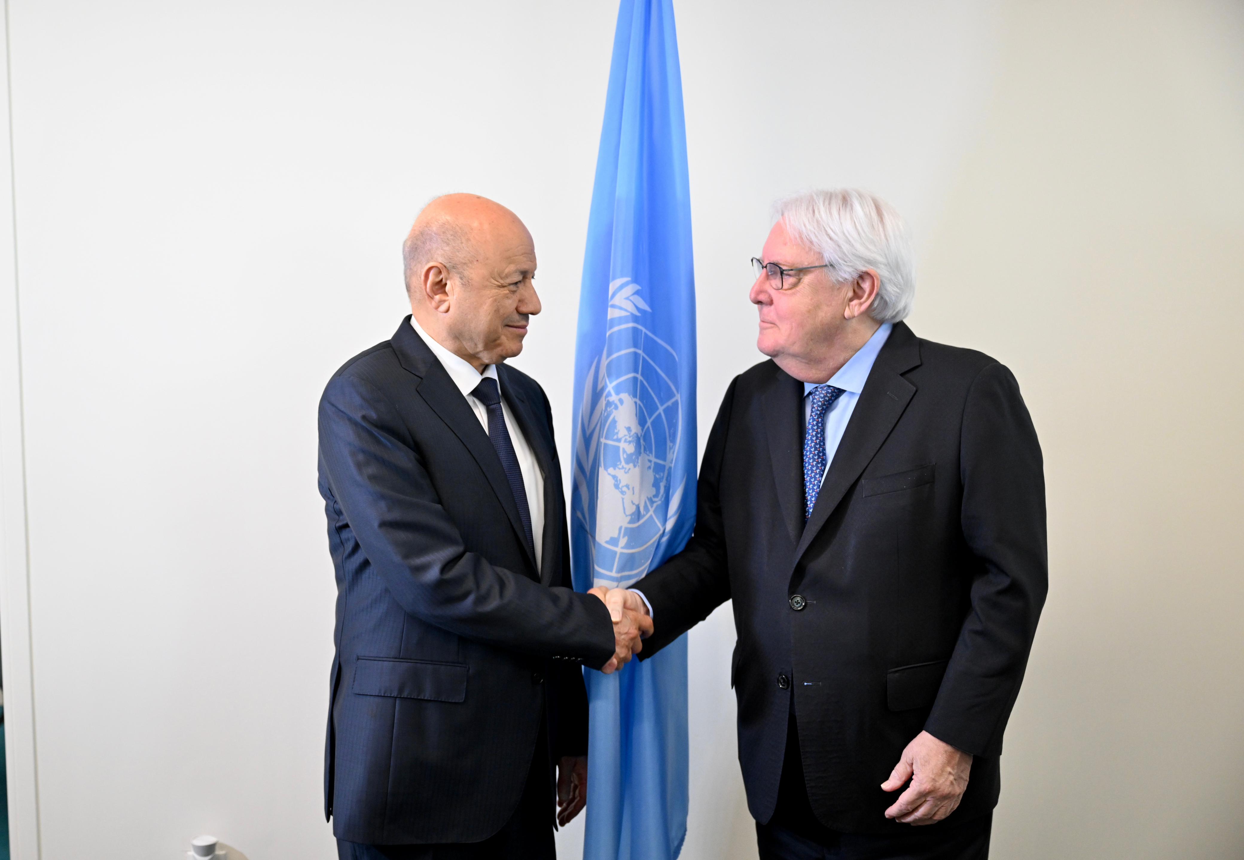 PRESIDENT AL- ALIMI MEETS UN UNDER-SECRETARY-GENERAL FOR HUMANITARIAN AFFAIRS Fri ، 22 Sep 2023 