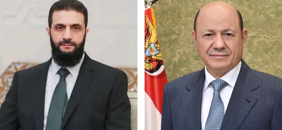 President Al-Alimi Congratulates Al-Shara’a on Assuming the Presidency of Syrian Arab Republic