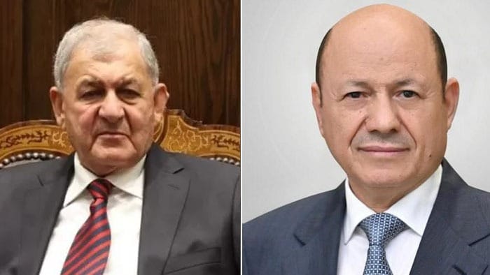 رئيس مجلس القيادة الرئاسي يهنىء الرئيس العراقي الجديد