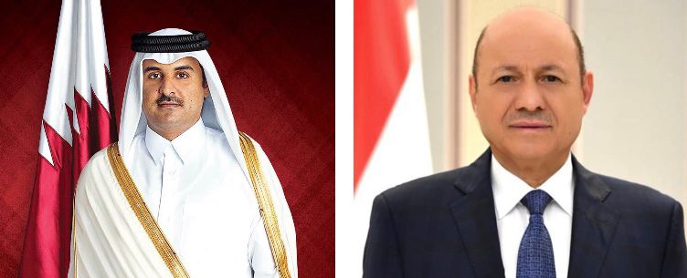 الرئيس العليمي يتلقى برقيتي تهنئة من امير دولة قطر ونائبه بمناسبة العيد الوطني للجمهورية اليمنية ٢٢ مايو